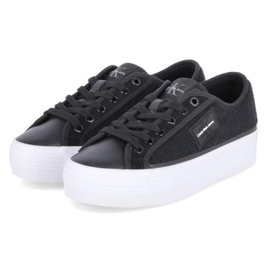 Calvin Klein Jeans Damen Sneaker Bold Vulcanized Flatform Low T Plateau, Mehrfarbig (Black/Bright White), 39 EU im Sale